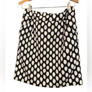 LOFT Women's A Line Polka Dot Navy Skirt